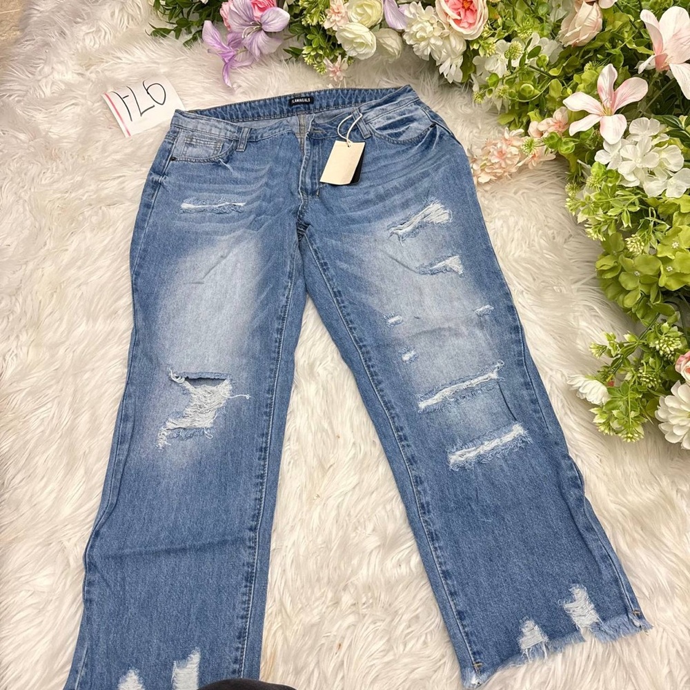 Distressed Blue Jeans for Women